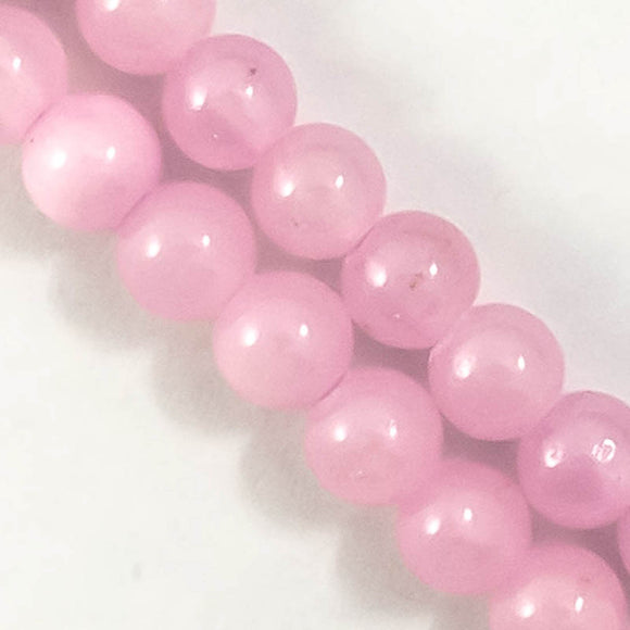 semi prec 8mm rnd dyed jade mil baby pink 52pcs.