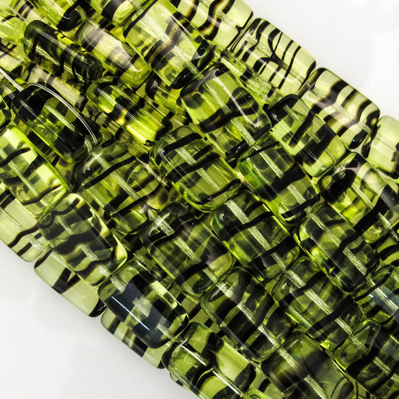 Cz 15x10 rec trns lime/blk 12pcs