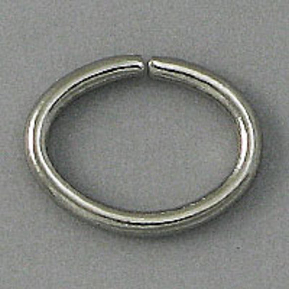 Metal 9x7x1mm oval jumpring NFnickel 100