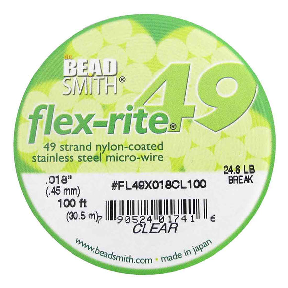 Flexrite .45mm 49str 24.6lb clear 30.5mt