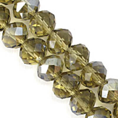 Cg 3X4mm facetd rondel charcol 66 pcs