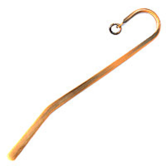 Metal 120x15mm bent bookmk NF Ant cop 3p