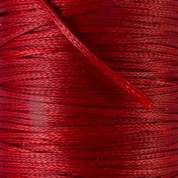 Waxed 1mm cord RED 350+ mtrs
