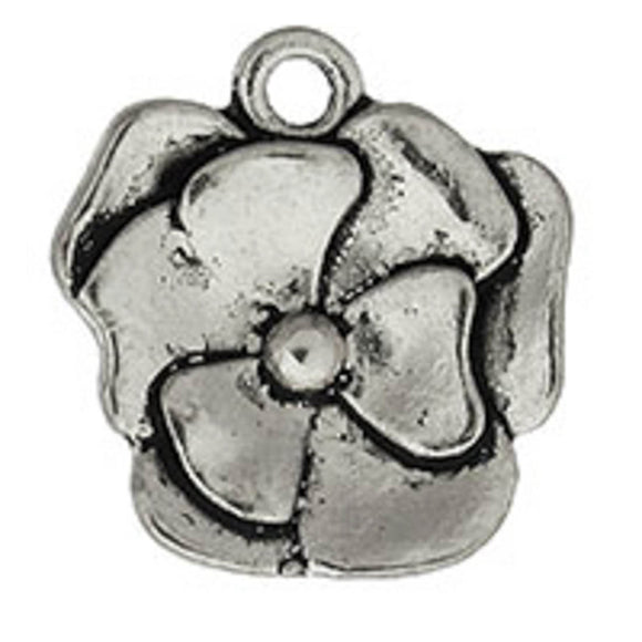 Metal 17mm flower ant nkl 24pcs