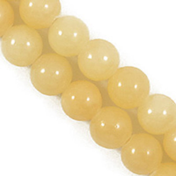 Semi prec 8mm rnd dyed mil jade apricot 52pcs.