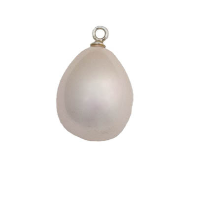 Semi prec 18x14mm shell drop blush 1pc