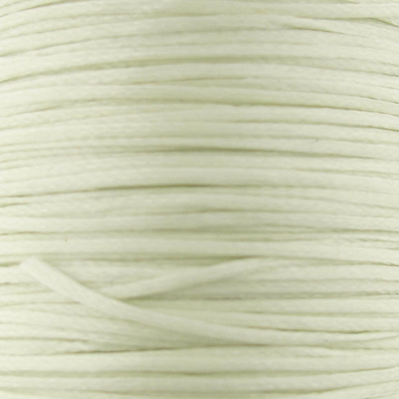 Waxed 1mm cord flat Ivory 250+mtrs
