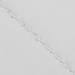 Sterling sil 4x3mm Cable oval 50cm