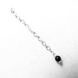 Sterling sil 50mm extend chain onyx 2p