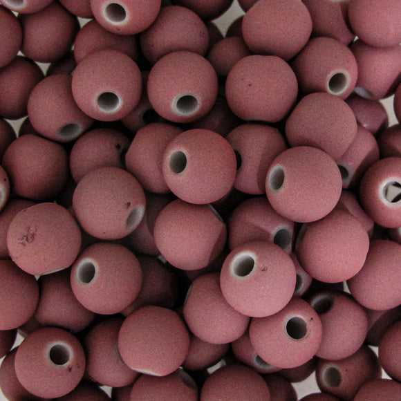 Plas 8mm rnd 1.2mm hole matt musk 140+p