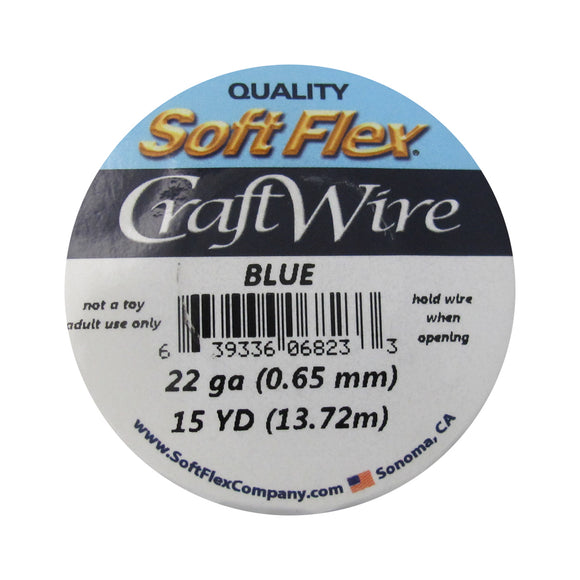 Wire 22 gauge vintage blue 13.72m