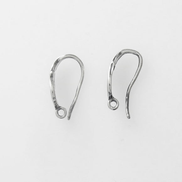 Sterling Sil 15mm 3 leaf E/HOOK 2pcs