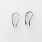Sterling Sil 15mm 3 leaf E/HOOK 2pcs