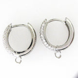 Metal 18mm huggie Diam/loop NF NKL 2p