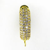 Metal 18mm huggie Diam/loop NF GLD 2p