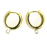 Metal 18mm huggie Diam/loop NF GLD 2p