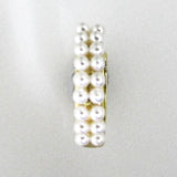 Metal 15mm huggie Pearl NF GLD 2pcs