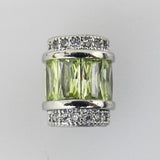 Metal 12x8mm Peridot NF NKL 1pcs