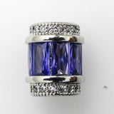 Metal 12x8mm Amethyst NF NKL 1pcs