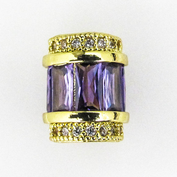 Metal 12x8mm Amethyst NF GLD 1pcs