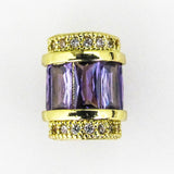 Metal 12x8mm Amethyst NF GLD 1pcs