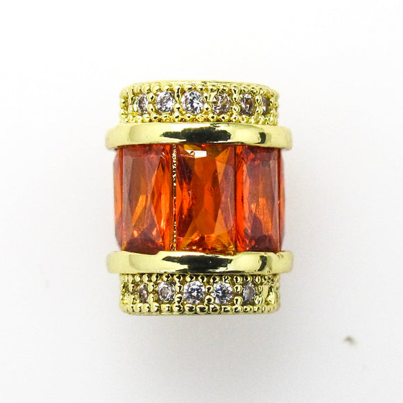Metal 12x8mm Orange NF Gld 1pcs