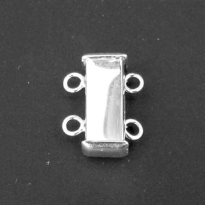 Sterling sil 15x5mm 2 row mag clasp 1p