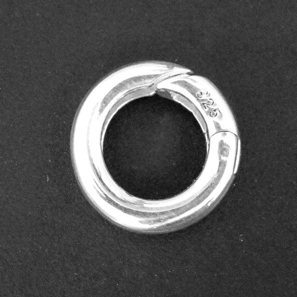 Sterling Sil 15mm round clasp 1pc