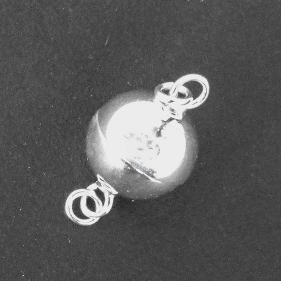 Sterling Sil 8mm rnd mag clasp 1pc