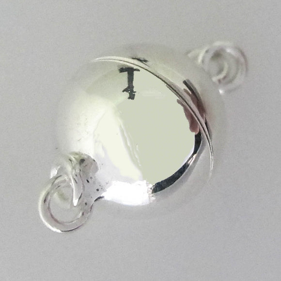 Sterling Sil 14mm rnd mag clasp 1pc