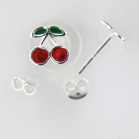 Sterling sil 10mm Cherry red 2pcs NFD