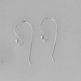 Sterling sil 22mm .5mm E/R HookTHIN 4pc