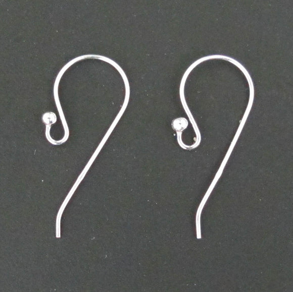 Sterling sil 22mm .5mm E/R HookTHIN 4pc