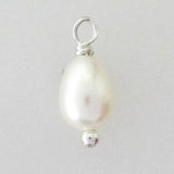Metal 8x5mm Pearl Nat NF SILVER 10pcs