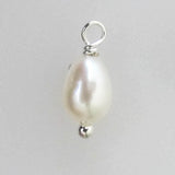 Metal 8x5mm Pearl Nat NF SILVER 10pcs