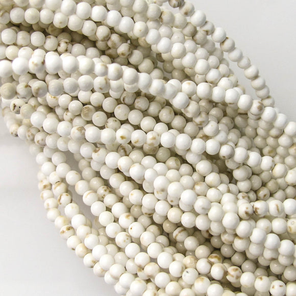 Semi prec 2mm rnd howlite natural 170pcs