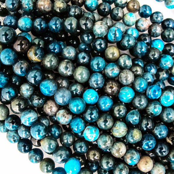 Sei Prec 8mm rnd Blue Apatite 23pcs