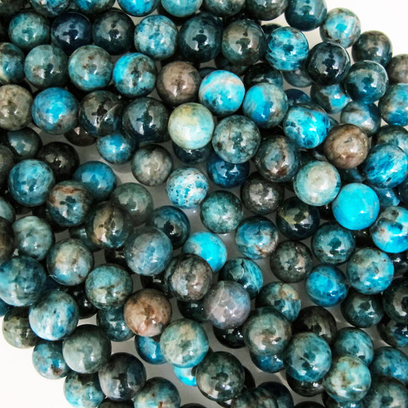 Sei Prec 10mm rnd Blue Apatite 19pcs