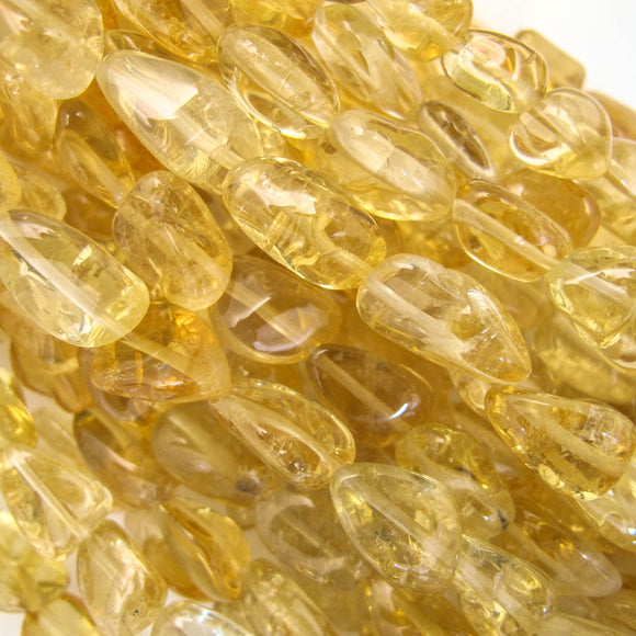 Semi Prec 10mm nuggets Citrine 15pcs