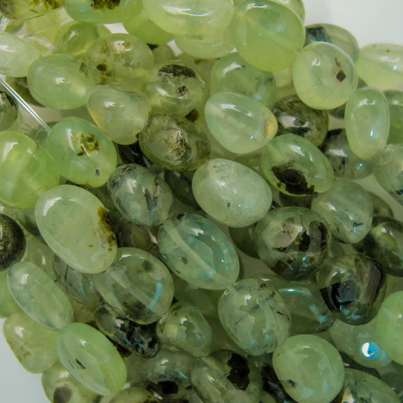 Semi Prec 14mm Nugget Prehnite 13pc