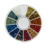 Seed Beads Pearlised Mix 12 ass Col 7.5g NFD