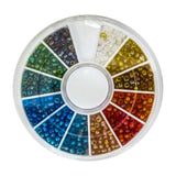 Seed Beads Pearlised Mix 12 ass Col 7.5g NFD