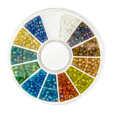 Seed Beads Pearlised Mix 12 ass Col 7.5g NFD
