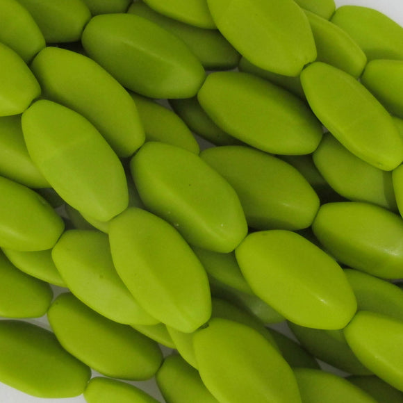 Cz 15x8mm shield opaque Matt Lime 13pcs