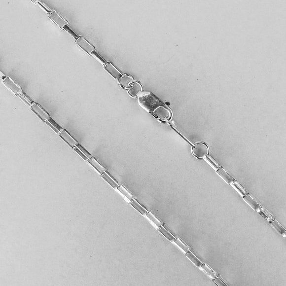 Sterling Silver 4x2mm Necklace 65cm