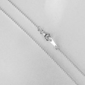 Sterling Silver 1.2mm Ball Necklace 45cm