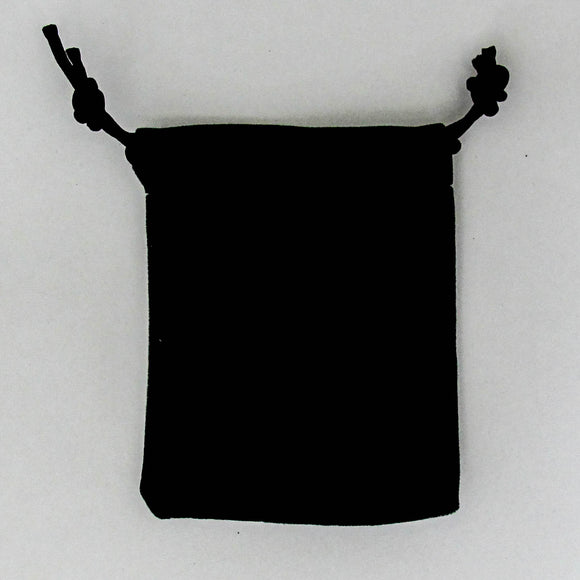Velvet pouch 7x9cm Black 4pcs