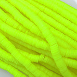 Clay 6mm heishi NEON UV YELLOW 40 cm