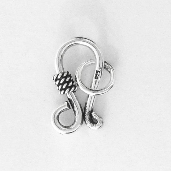 Sterling sil 13mm twist hook+ring 4sets