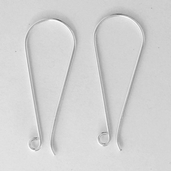Sterling sil 35mm x1mm E/HOOK simple 2pc